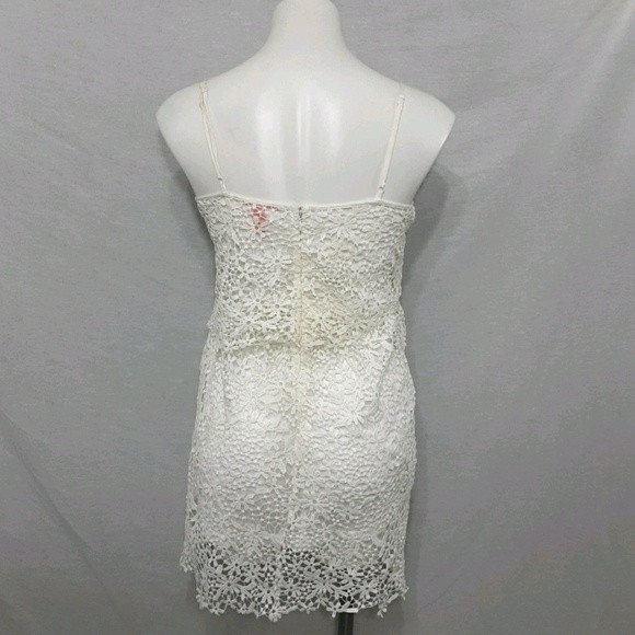 Chelsea and Violet Blouson Fit Tiered Lace Mini Dress Small Romantic Boho Chic - Picture 5 of 7